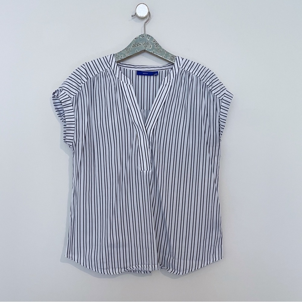 Apt 9 Short Sleeve Striped Blouse